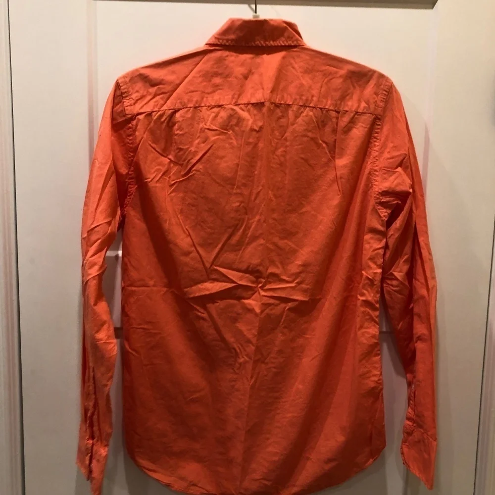J. Crew Orange Light Weight Button Down Shirt